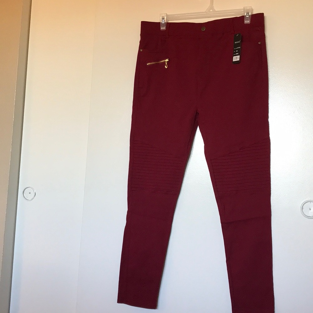 Burgundy jeggings